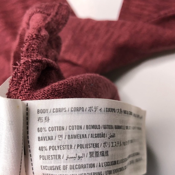 Abercrombie & Fitch Red Soft Long Sleeve Top Small - Picture 3 of 4